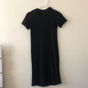 Black Vertical Striped Dress